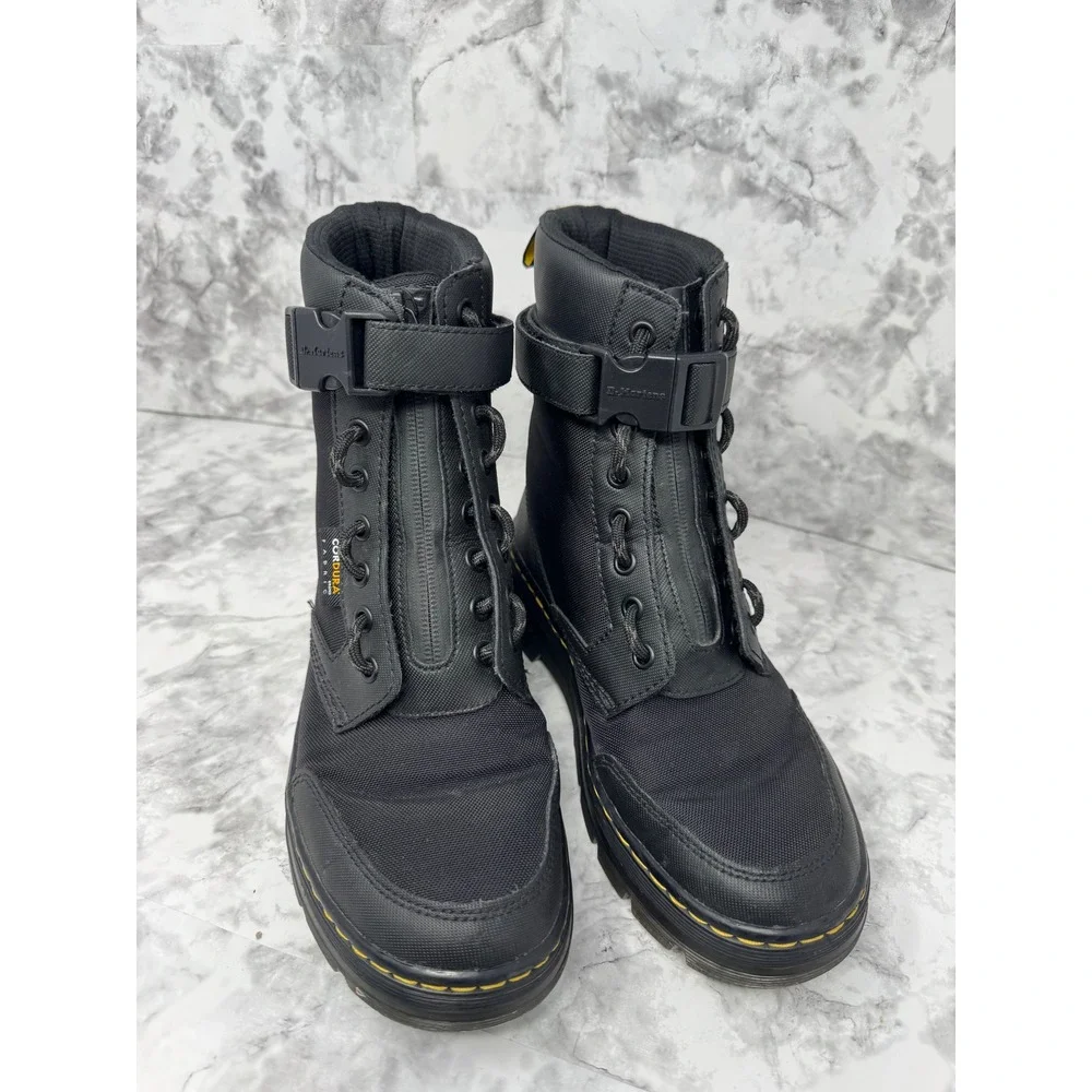 Dr. Martens Combs Tech 🖤II Cordura Black Utility Boots Zip Front Tactical